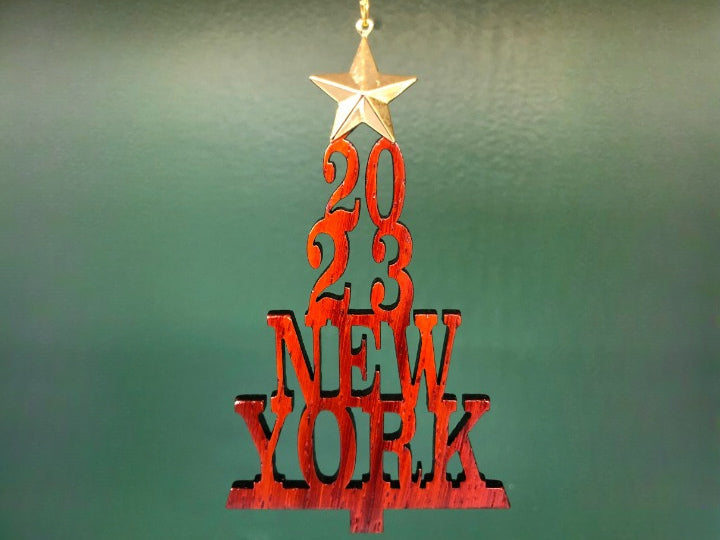 Christmas ornamnet 2023 New York padouk