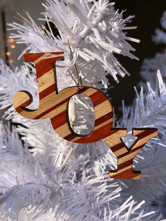 Candy Cane Striped Wood Ornaments