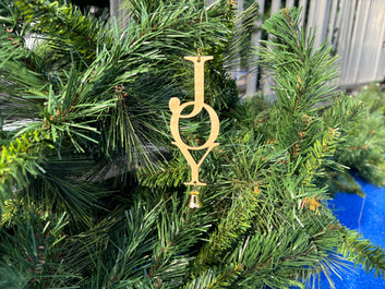 JOY Wood Christmas Ornament