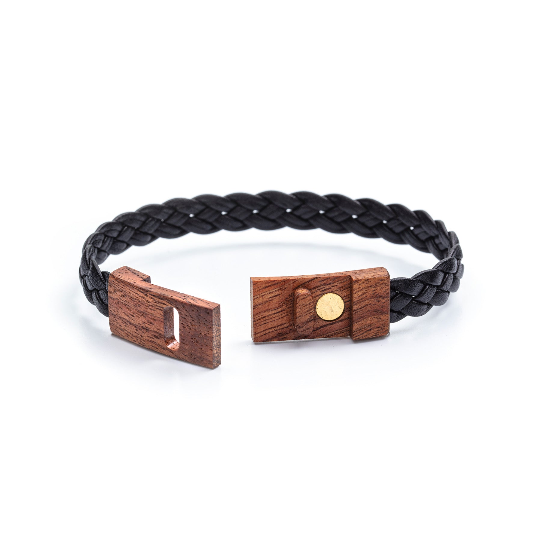 Stainless Steel Mens Unisex Braided Brown Leather With Magnetic Clasps  Bracelet Jewelry Gifts for Men  Fruugo IN