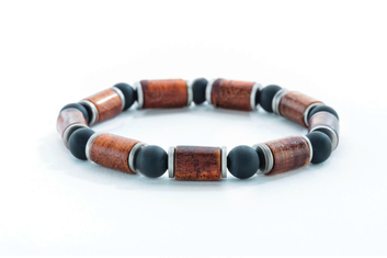Handmade Wooden Bracelet - Hawaiian koa beaded by Davin & Kesler