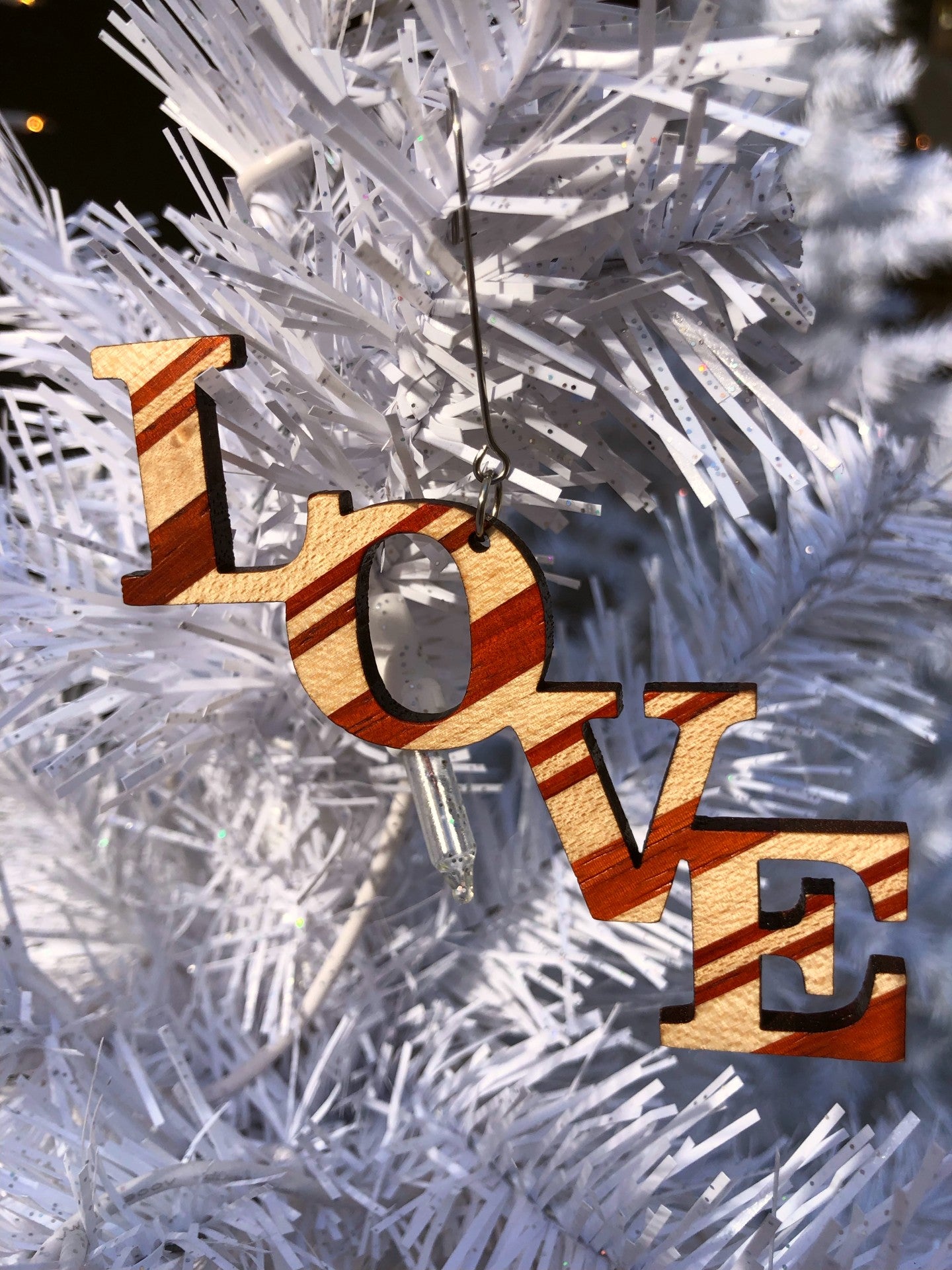 Candy Cane Striped Wood Ornaments - Davin & Kesler